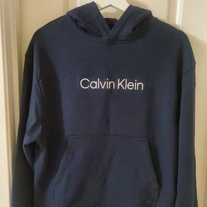 Calvin Klein Women Relaxed Fit Logo French Terry Hoodie Pullover Sweatshirt